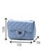 Bolsa Feminina Transversal Bag Alça Metalasse Azul Claro - Marca Rute Paula