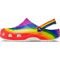 Sandália Crocs Classic Rainbow Dye Clog Rainbow - 35 Multicolorido - Marca Crocs
