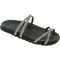 Papete feminina sandália flatform  tiras de strass preta - Marca SACOLÃO DOS CALÇADOS