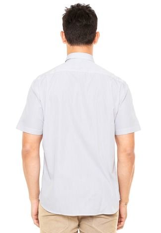 Camisa Dudalina Listras Branca/Preta