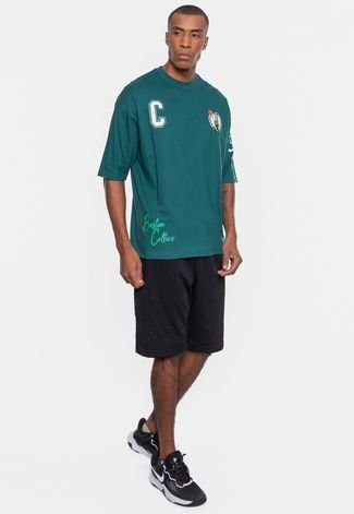 Camiseta NBA Masculina Oversized Street Soul Boston Celtics Verde