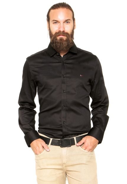 Camisa Aramis Bordado Preta - Marca Aramis