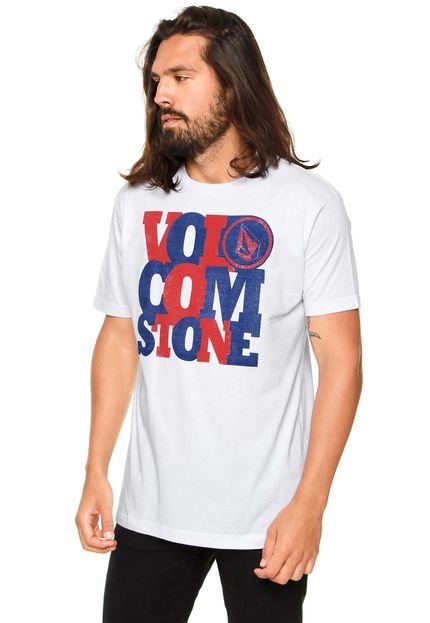 Camiseta Volcom Overlap Branca - Marca Volcom