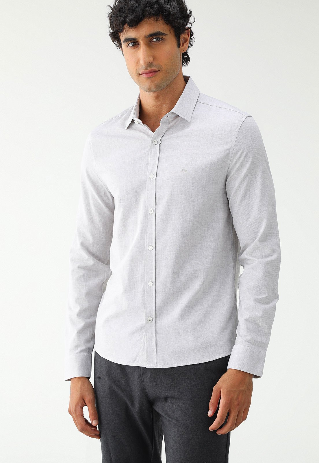 Camisa Calvin Klein Reta Logo Bege - Marca Calvin Klein