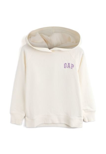 Blusa de Moletom GAP Menina Logo Off-White - Marca GAP