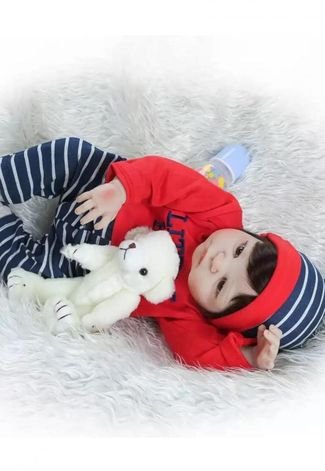Boneca Bebê Reborn Menino Bernardo 100%Silicone - Loja Expresso