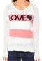 Pulôver Only Love Off White - Marca Only