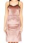 Vestido Slip Dress Acrobat Curto Veludo Rosa - Marca Acrobat