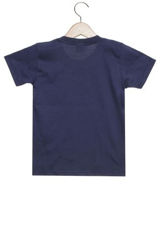 Camiseta Manga Curta Tricae Infantil Dinossauro Azul-Marinho