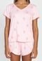 Short-Doll Malwee Arabescos Rosa - Marca Malwee