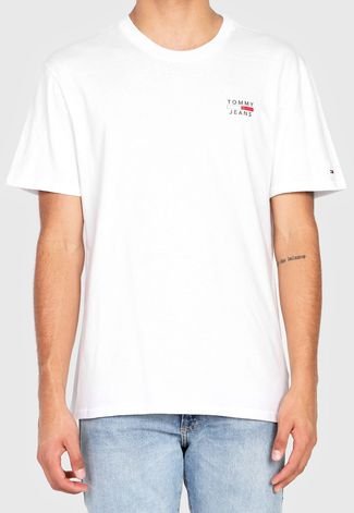 Camiseta Tommy Jeans Logo Branca - Compre Agora