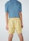 Shorts Infantil Menino Estampado - Amarelo - Marca Hering