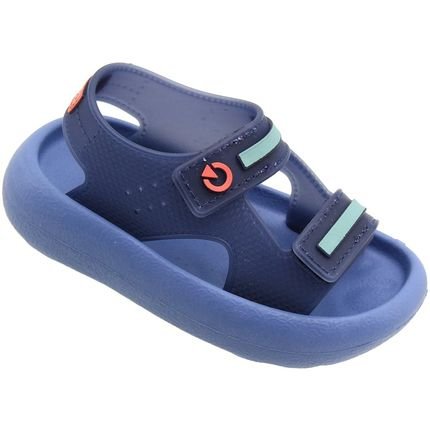 Sandália Infantil Baby Cartago Troy Slide Ajustável Macio Menino Azul - Marca Grendene