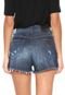 Short Jeans Colcci Luiza com Bordado Azul - Marca Colcci