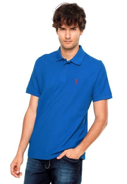 Camisa Polo Aleatory Tradicional Logo Azul - Marca Aleatory