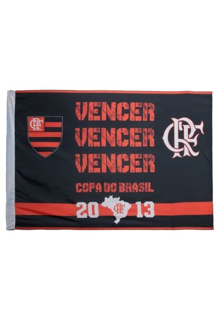 Bandeira Licenciados Futebol Flamengo Torcedor Copa do Brasil Vermelha/Preta - Marca Licenciados Futebol