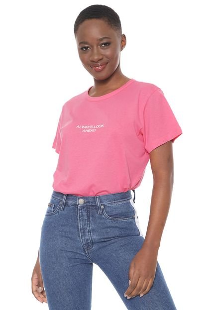 Camiseta Colcci Neon Lettering Pink - Marca Colcci