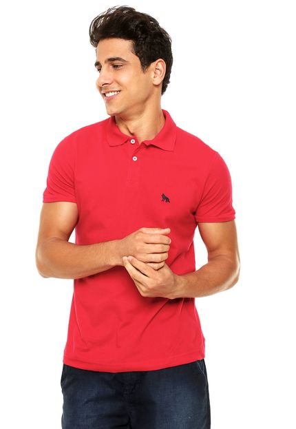 Camisa Polo Acostamento Bordado Vermelha - Marca Acostamento