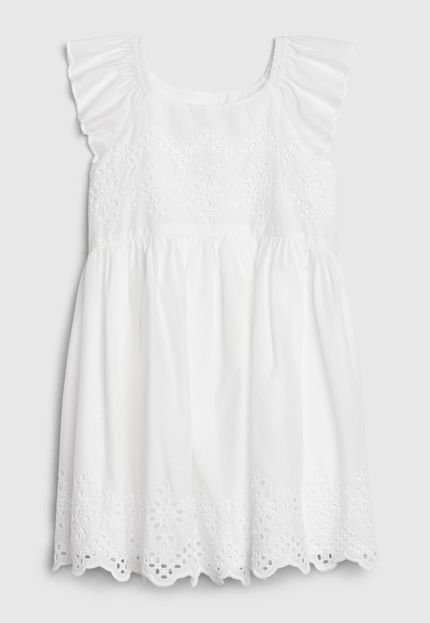 Vestido GAP Infantil Babado Branco - Marca GAP