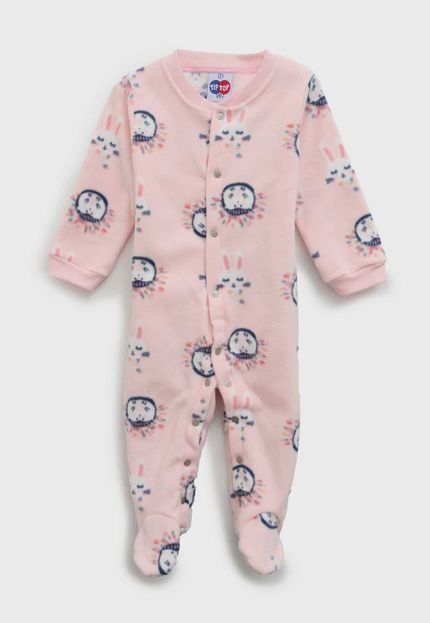 Pijama Tip Top Longo Infantil Bichos Rosa - Marca Tip Top