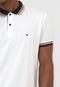 Camisa Polo Tommy Hilfiger Reta Frisos Branca/Azul-Marinho - Marca Tommy Hilfiger