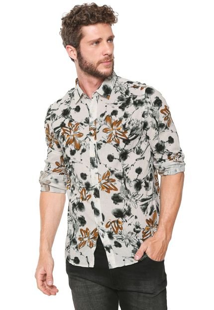 Camisa Red Nose Reta Floral Off-white - Marca Red Nose