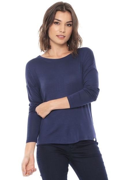 Blusa Lunender Lisa Azul-marinho - Marca Lunender