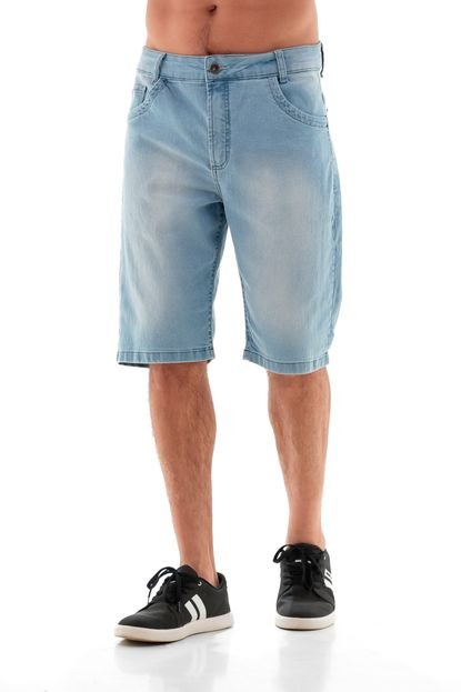 Bermuda Jeans Masculina Confort Rec. no Bolso - 6214 Azul claro - Marca ARAUTO JEANS