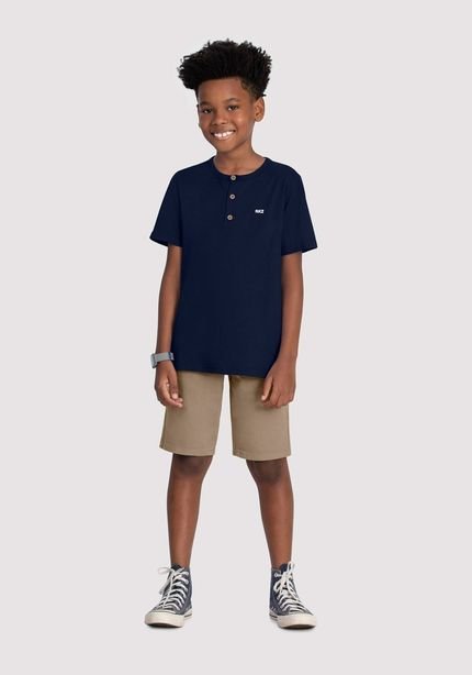 Camiseta Polo Infantil Menino com Botões - Marca Alakazoo