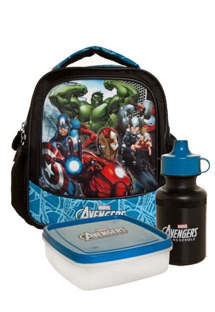 Lancheira Avengers Azul/Preta - Marca Xeryus