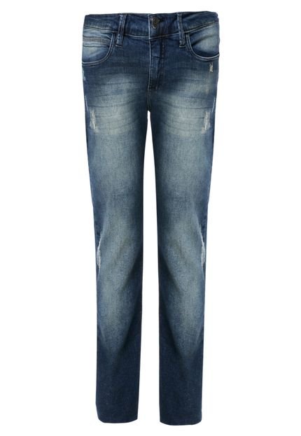 Calça Jeans Colcci Puídos Reta Azul - Marca Colcci