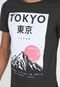 Camiseta Forever 21 Tokyo Preta - Marca Forever 21