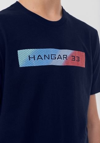 Camiseta Juvenil em Meia Malha com Estampa Hangar 33