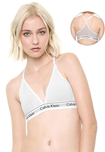 Top Calvin Klein Underwear Triângulo Modern Branco - Marca Calvin Klein Underwear