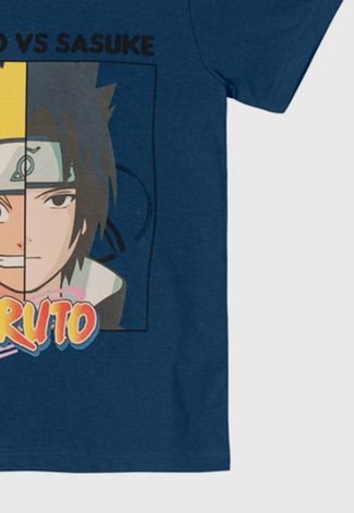 Camiseta Infantil Mangá Naruto Sasuke Uchiha pequeno