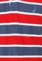 Camisa Polo Nautica Listrada Azul/Vermelho - Marca Nautica