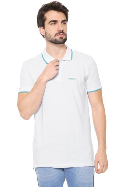 Camisa Polo Wrangler Reta Logo Branca - Marca Wrangler