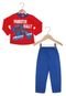 Pijama Tricae Longo Baby Menino Vermelho/Azul - Marca Tricae