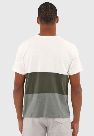 Camiseta O'Neill Color Block Off-White/Verde