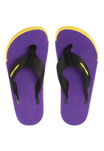 Chinelo Kenner Kick S. Colors Preto/Roxo - Marca Kenner