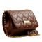 Bolsa Pequena Tiracolo Com Alça Em Corrente Bordado Em Coração De Alta Costura E Metais Reforçados Caramelo - Marca WILLIBAGS