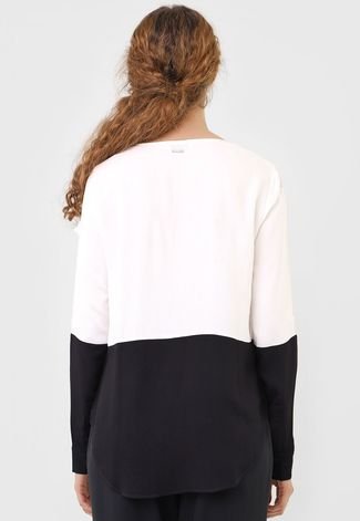 Camisa Calvin Klein Color Block Off-White