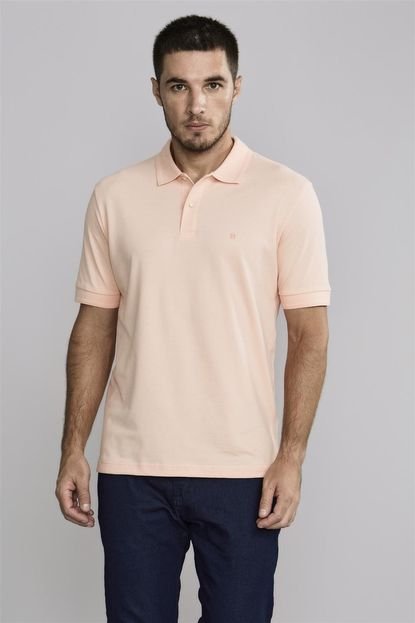 Polo Manga Curta Comfort Piquet - Laranja Pessego G HIGHSTIL - Marca HIGHSTIL