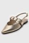 Sapatilha Slingback Anacapri Metalizada Dourada - Marca Anacapri