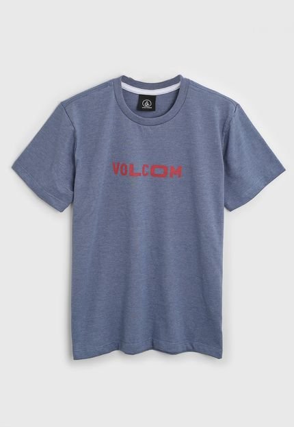 Camiseta Volcom Infantil Logo Azul - Marca Volcom