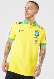 Camiseta Polo Amarillo Multicolor Nike Brasil