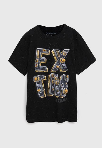 Camiseta Extreme Infantil Lettering Preta - Marca Extreme