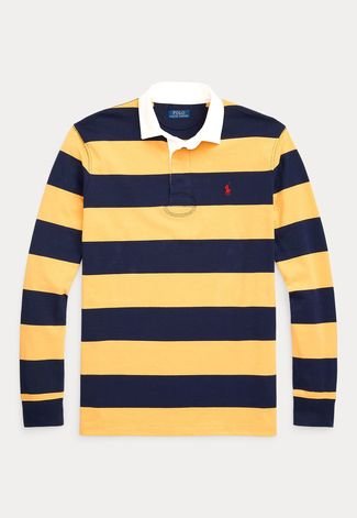 Camisa Polo Polo Ralph Lauren Reta Logo Amarela