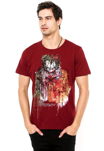 Camiseta Fashion Comics Regular Coringa Vermelha - Marca Fashion Comics