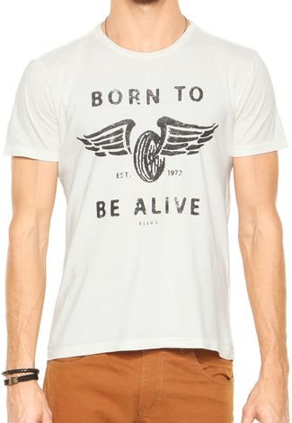 Camiseta Ellus Be Alive Classic Bege